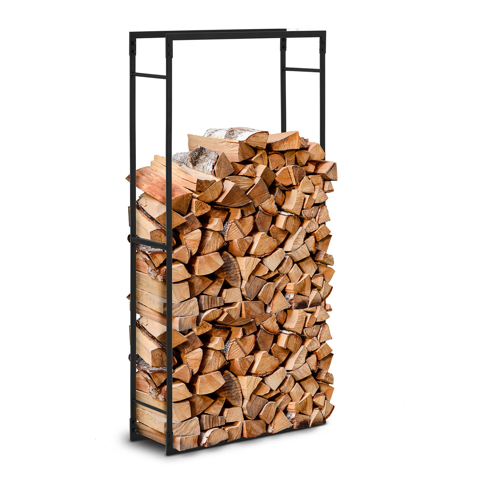 Σχάρα καυσόξυλων - 35 kg - 60 x 25 x 150 cm - ατσάλι - μαύρο