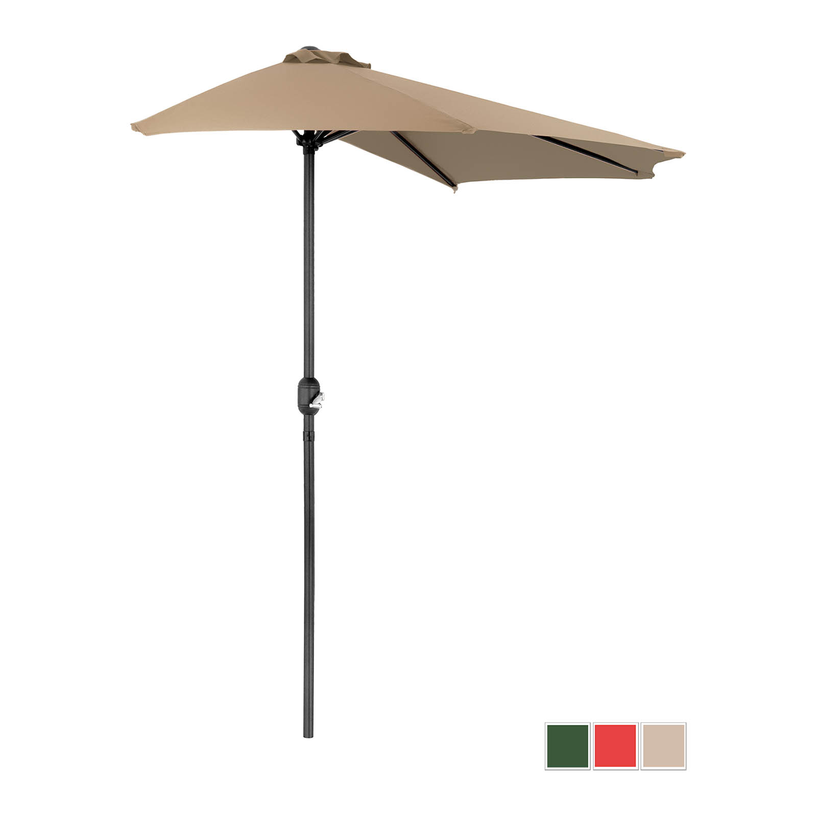 Μισή ομπρέλα - Taupe - πεντάγωνο - 270 x 135 cm